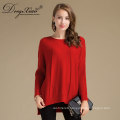 Long Sleeves Cashmere Pure Orange Girls Korea Knit Sweaters Design